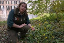 boswachter Sabine bij bostulp op Landgoed Waardenburg en Neerijnen