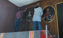 restauratoren aan het werk